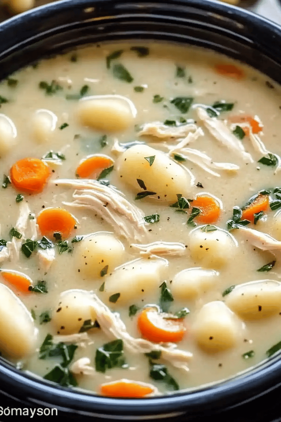 Crockpot Chicken Gnocchi Soup