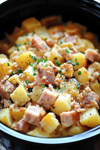 Crockpot Ham and Potato Casserole