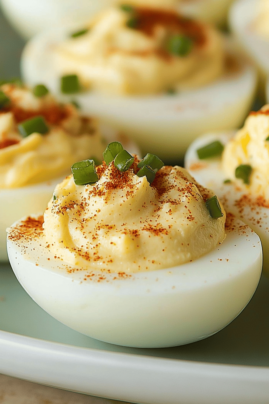 Deviled Eggs Recipe ingredients organized and measured on kitchen counter