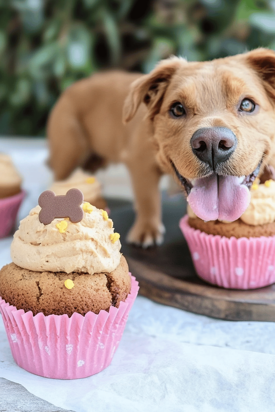 Dog Cupcakes Recipes ingredients organized and measured on kitchen counter
