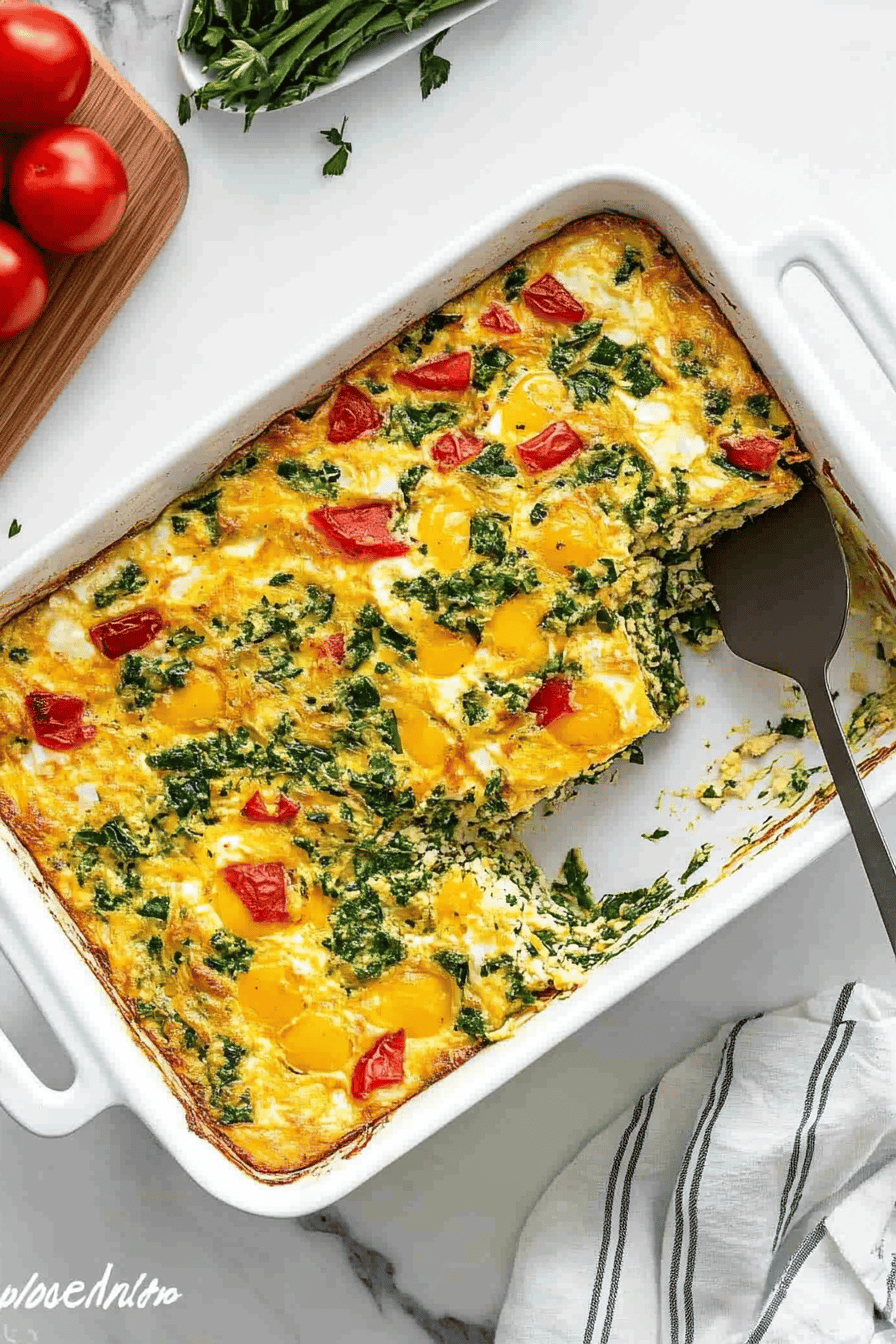 Egg Casserole Recipe final dish beautifully presented and ready to serve