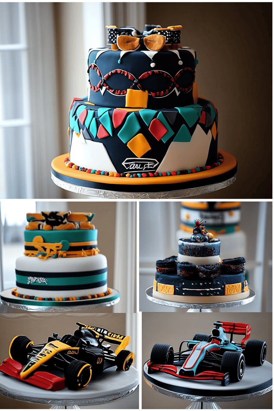 Formula 1 Cake Ideas ingredients organized and measured on kitchen counter