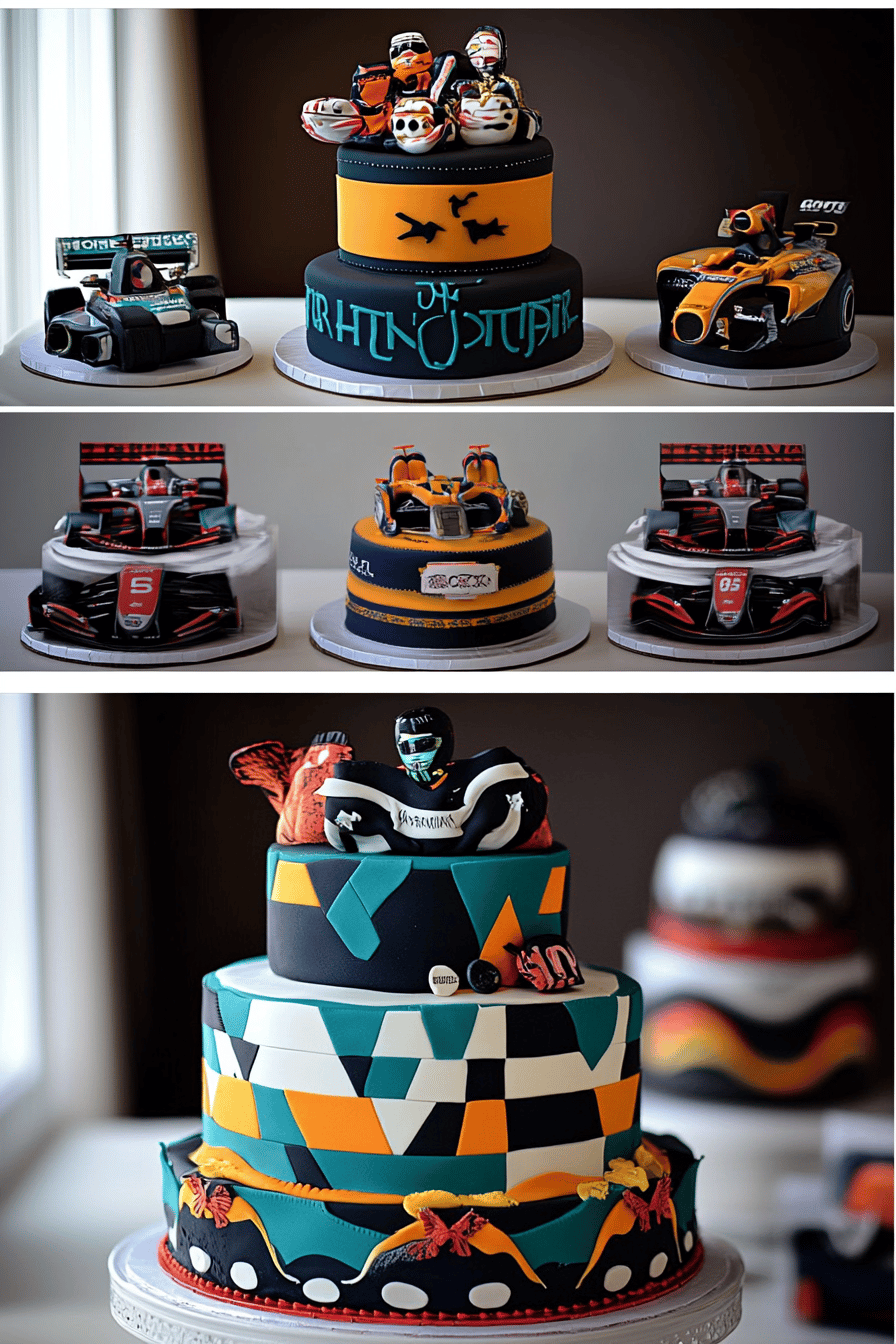 Formula 1 Cake Ideas slice on plate showing perfect texture and swirl pattern