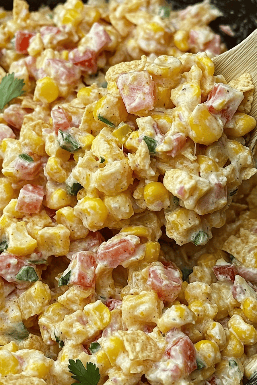 Fritos Corn Salad ingredients organized and measured on kitchen counter