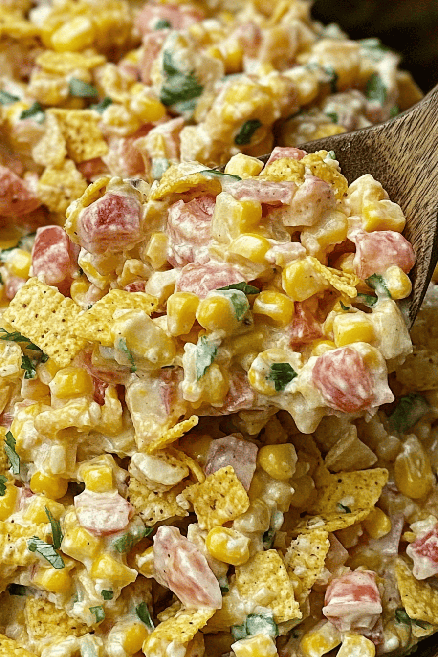 Fritos Corn Salad Recipe final dish beautifully presented and ready to serve