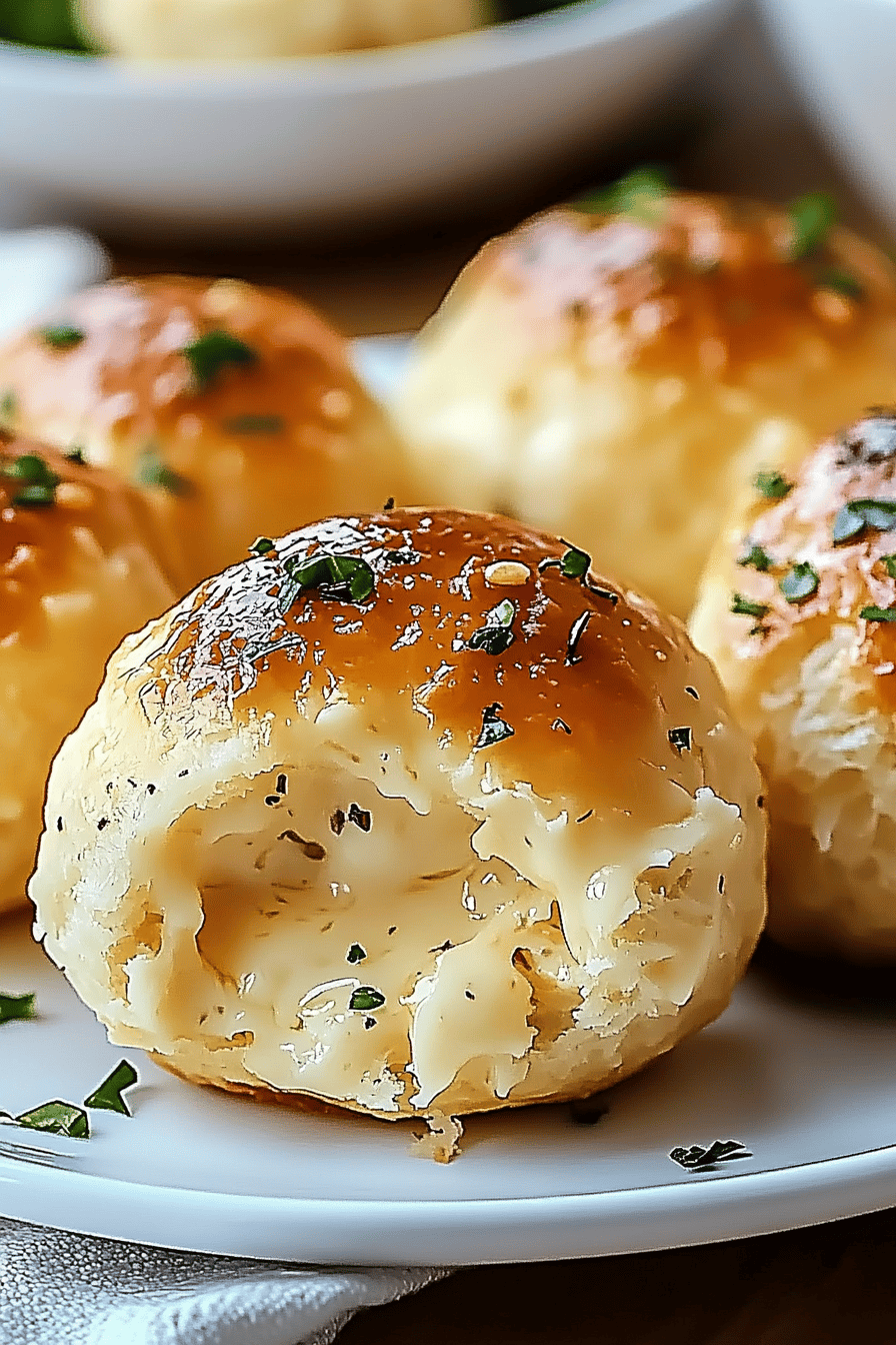 Garlic Butter Cheese Bombs ingredients organized and measured on kitchen counter