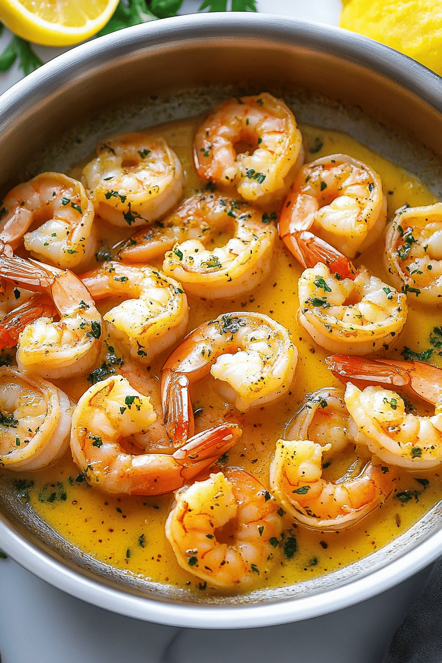 Garlic Butter Shrimp slice on plate showing perfect texture and swirl pattern