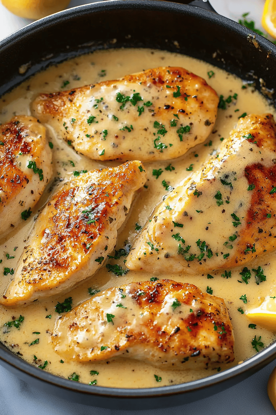 Garlic Parmesan Chicken slice on plate showing perfect texture and swirl pattern