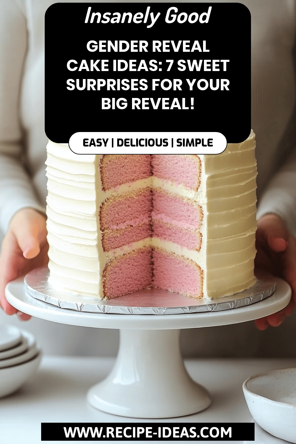 Gender Reveal Cake Ideas final dish beautifully presented and ready to serve