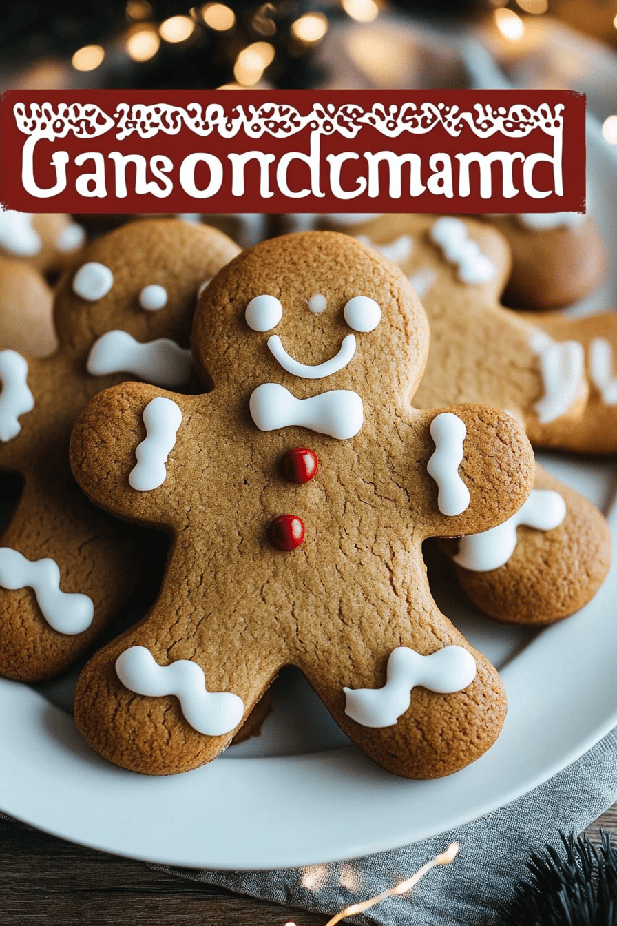 Gingerbread Man Cookies Recipe ingredients organized and measured on kitchen counter