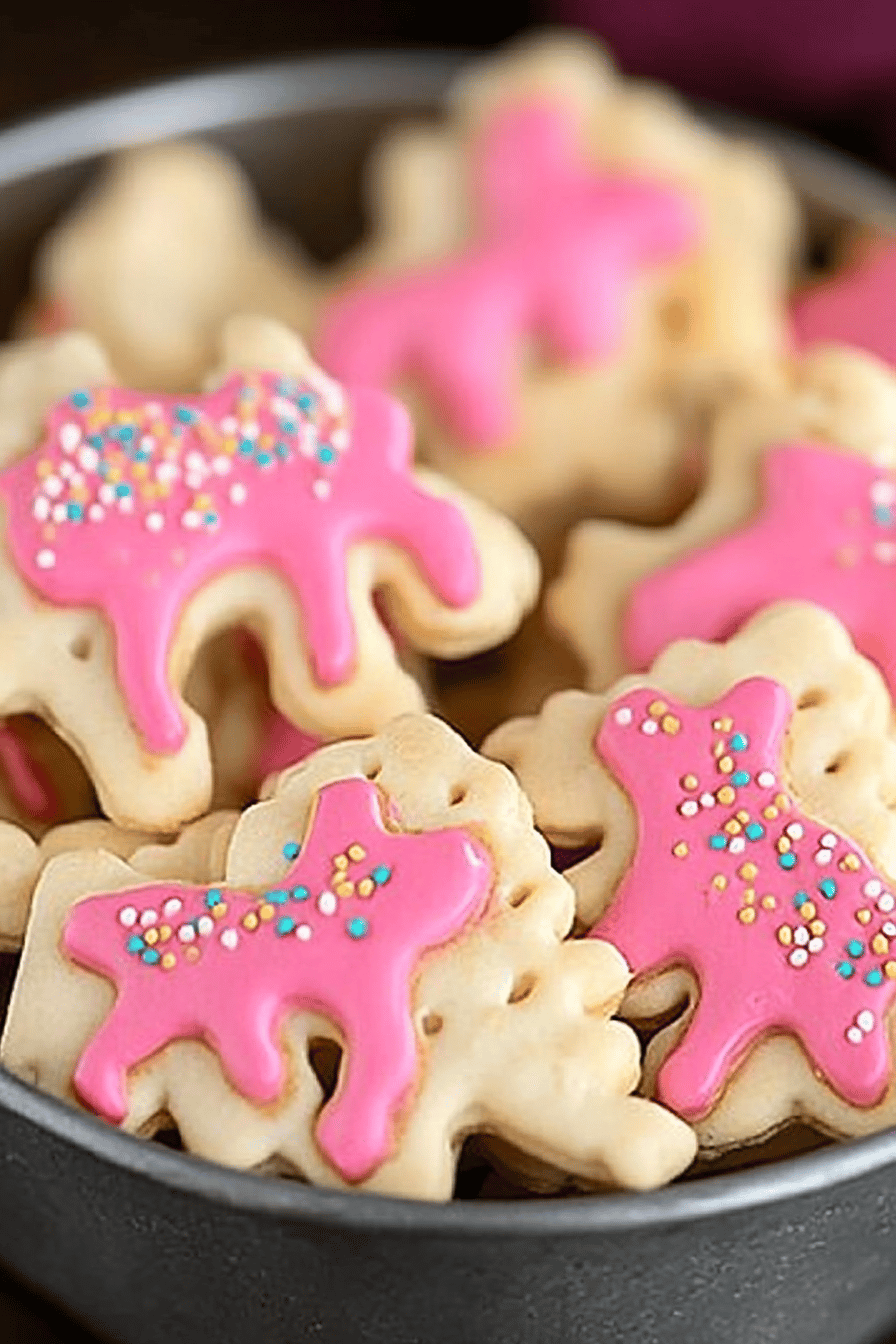 Gluten-Free Animal Crackers slice on plate showing perfect texture and swirl pattern