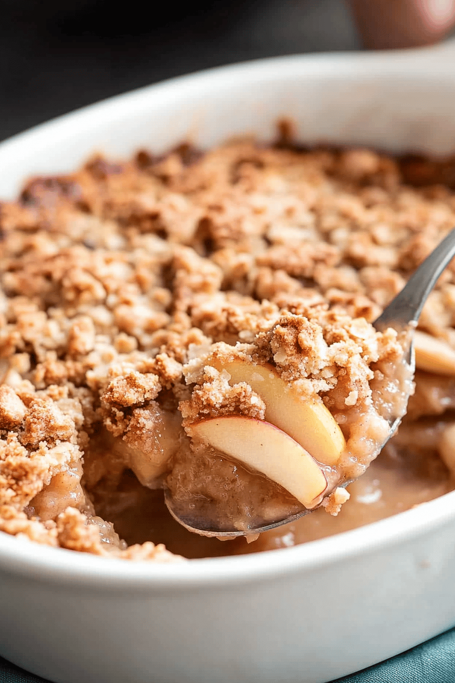 Gluten-Free Apple Crumble final dish beautifully presented and ready to serve