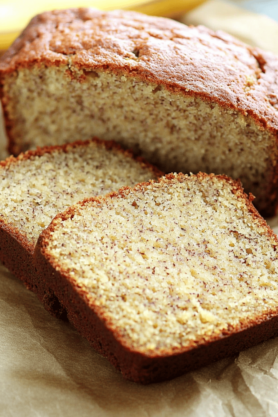Gluten-Free Banana Bread slice on plate showing perfect texture and swirl pattern
