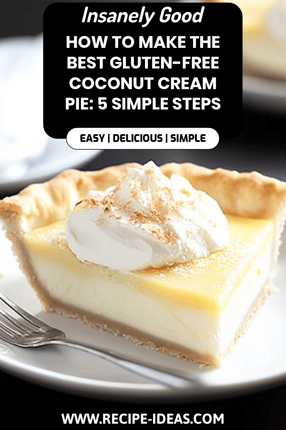Gluten-Free Coconut Cream Pie final dish beautifully presented and ready to serve