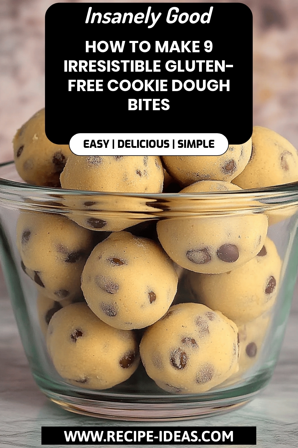 Gluten-Free Cookie Dough Bites final dish beautifully presented and ready to serve