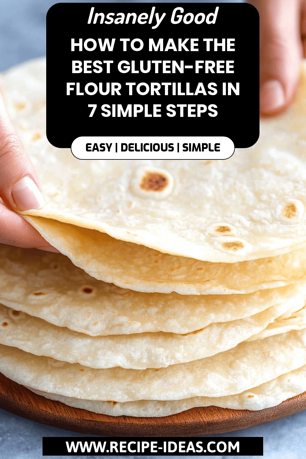Gluten-Free Flour Tortillas final dish beautifully presented and ready to serve