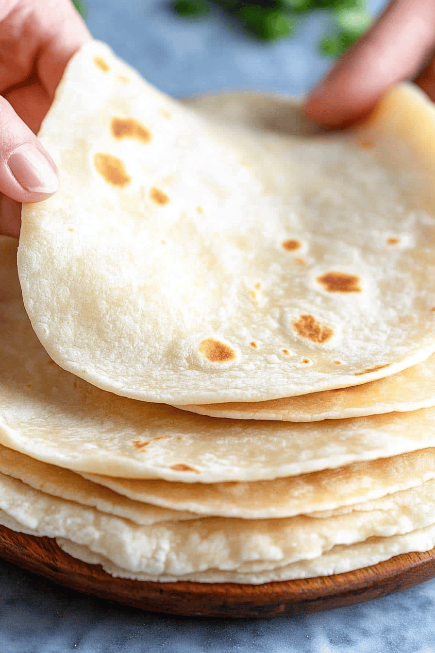 Gluten-Free Flour Tortillas ingredients organized and measured on kitchen counter