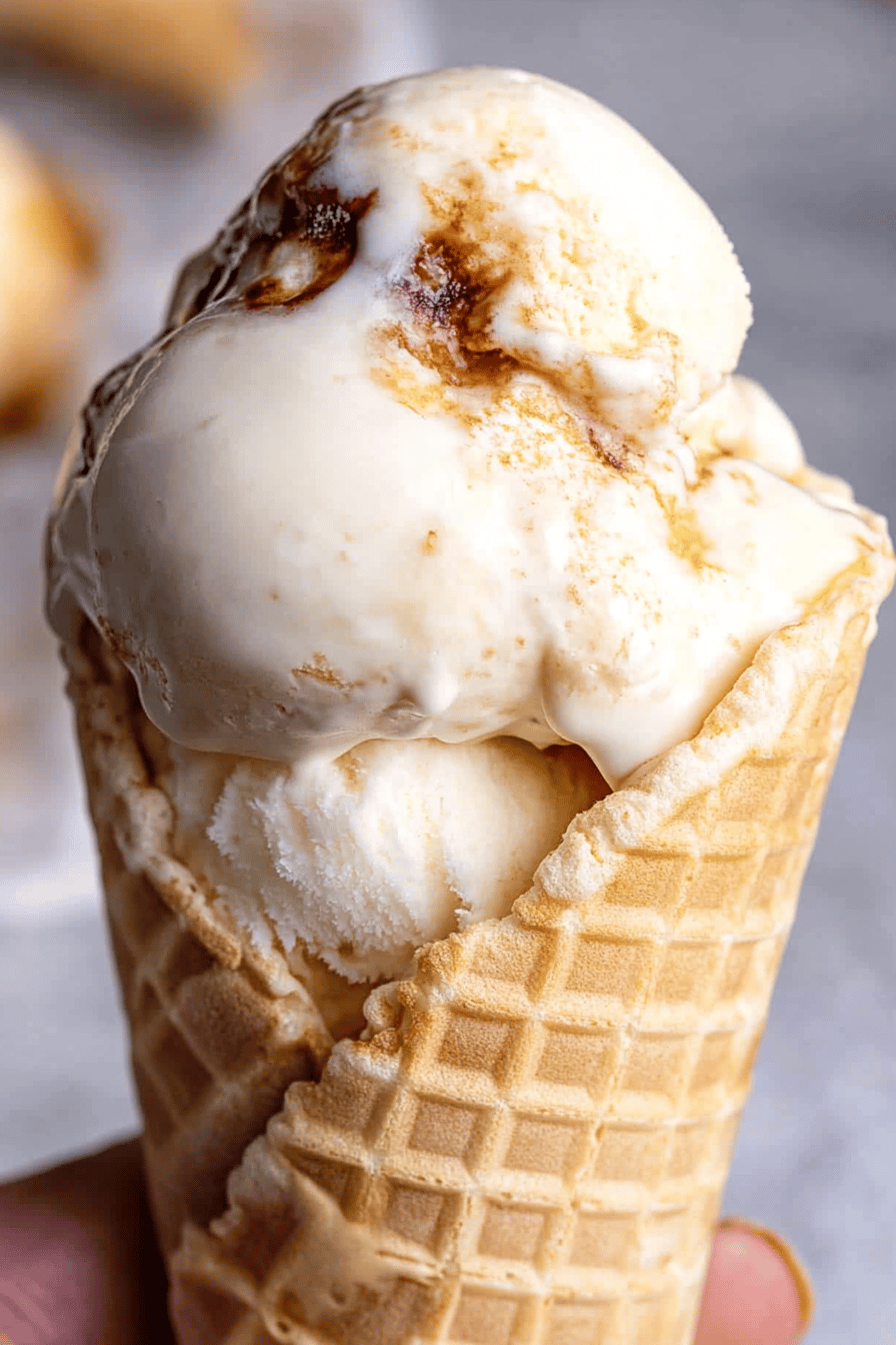 Gluten-Free Ice Cream Cones slice on plate showing perfect texture and swirl pattern