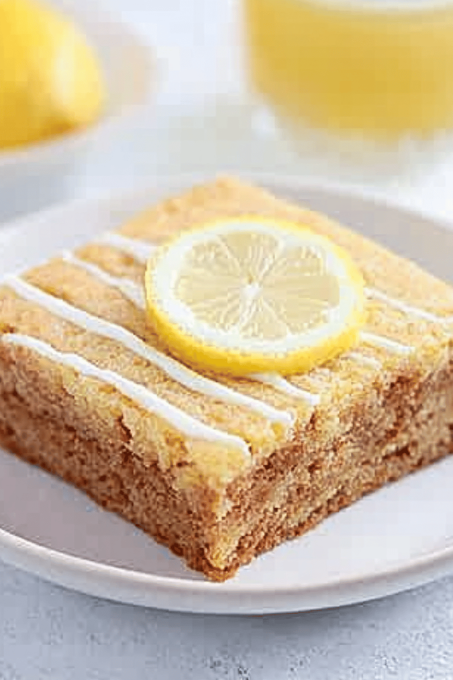 Gluten-Free Lemon Brownies final dish beautifully presented and ready to serve