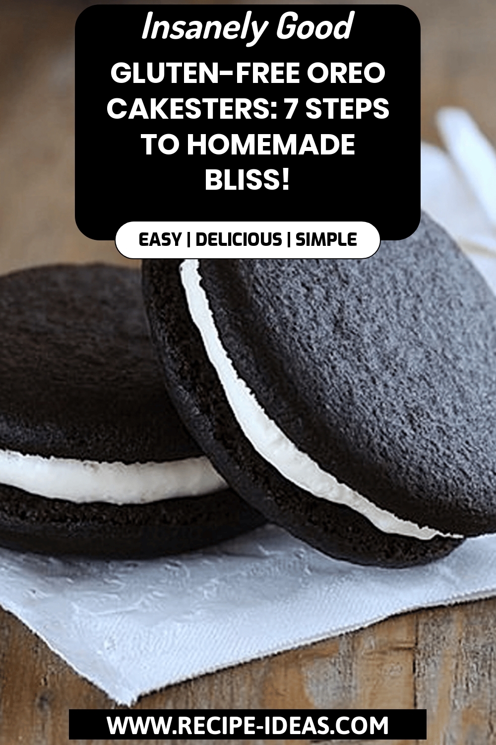Gluten-Free Oreo Cakesters final dish beautifully presented and ready to serve