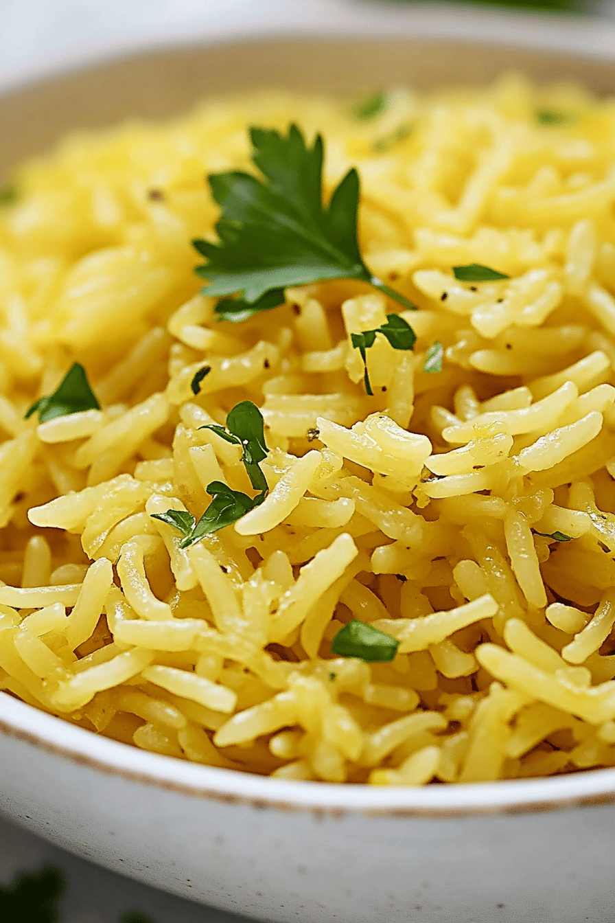 Gluten-Free Rice-a-Roni final dish beautifully presented and ready to serve