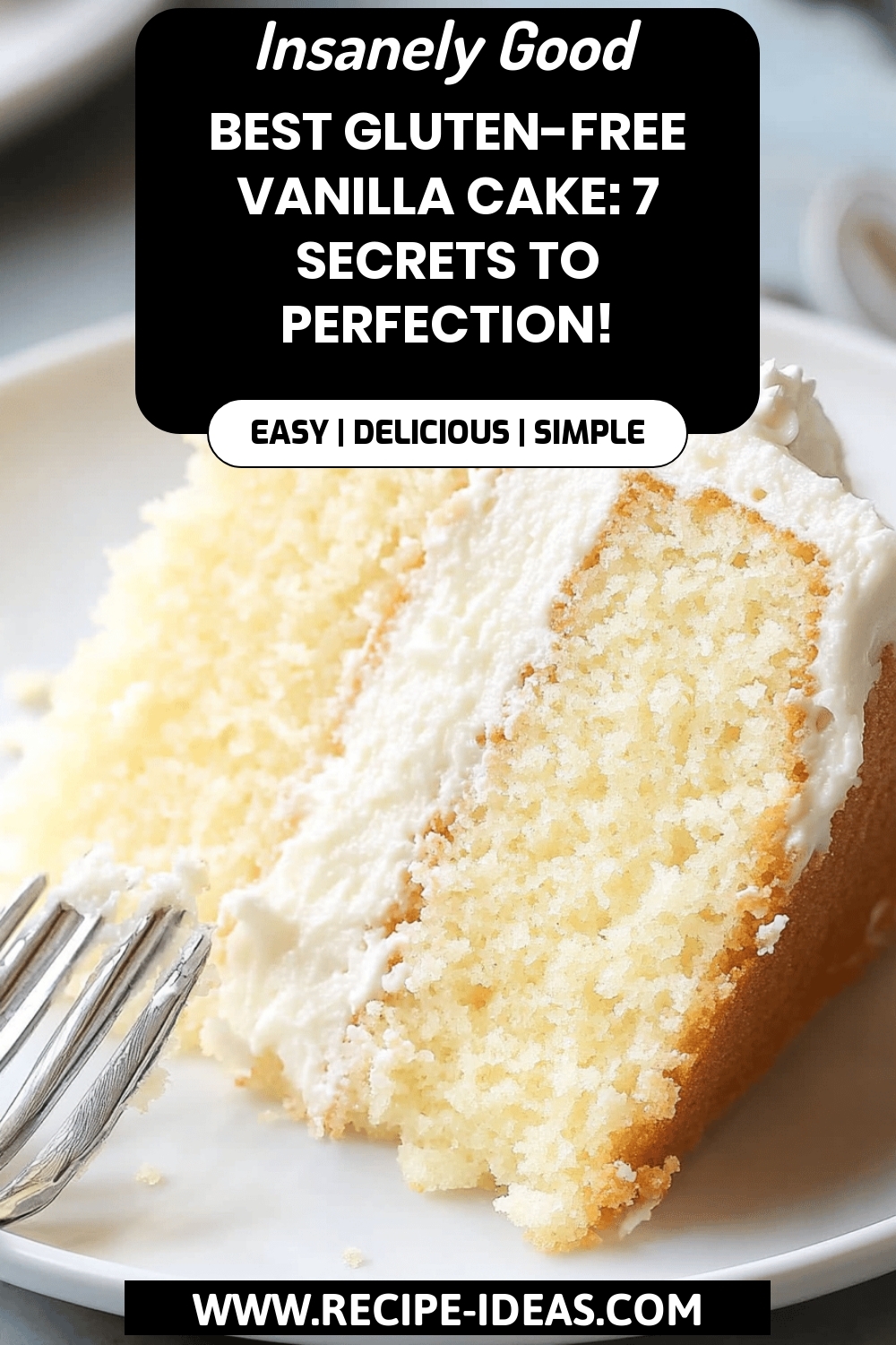 Gluten-Free Vanilla Cake final dish beautifully presented and ready to serve