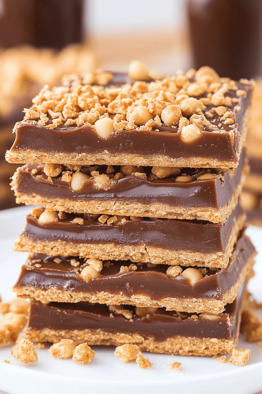 Graham Cracker Toffee ingredients organized and measured on kitchen counter