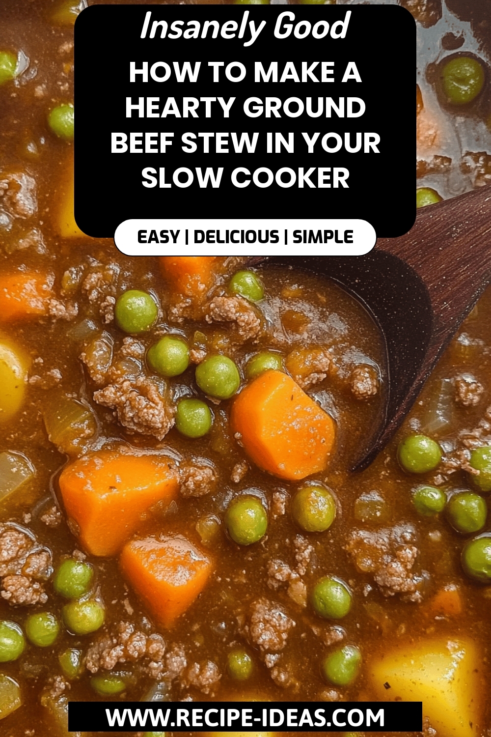 Ground Beef Stew final dish beautifully presented and ready to serve
