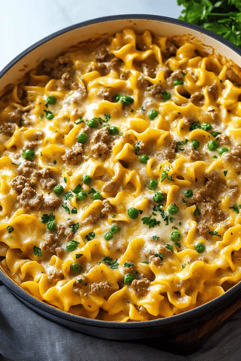 Ground Beef Stroganoff Casserole