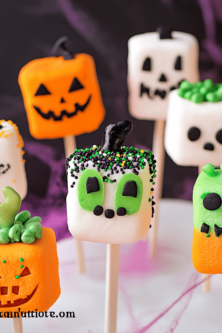 Halloween Marshmallows final dish beautifully presented and ready to serve