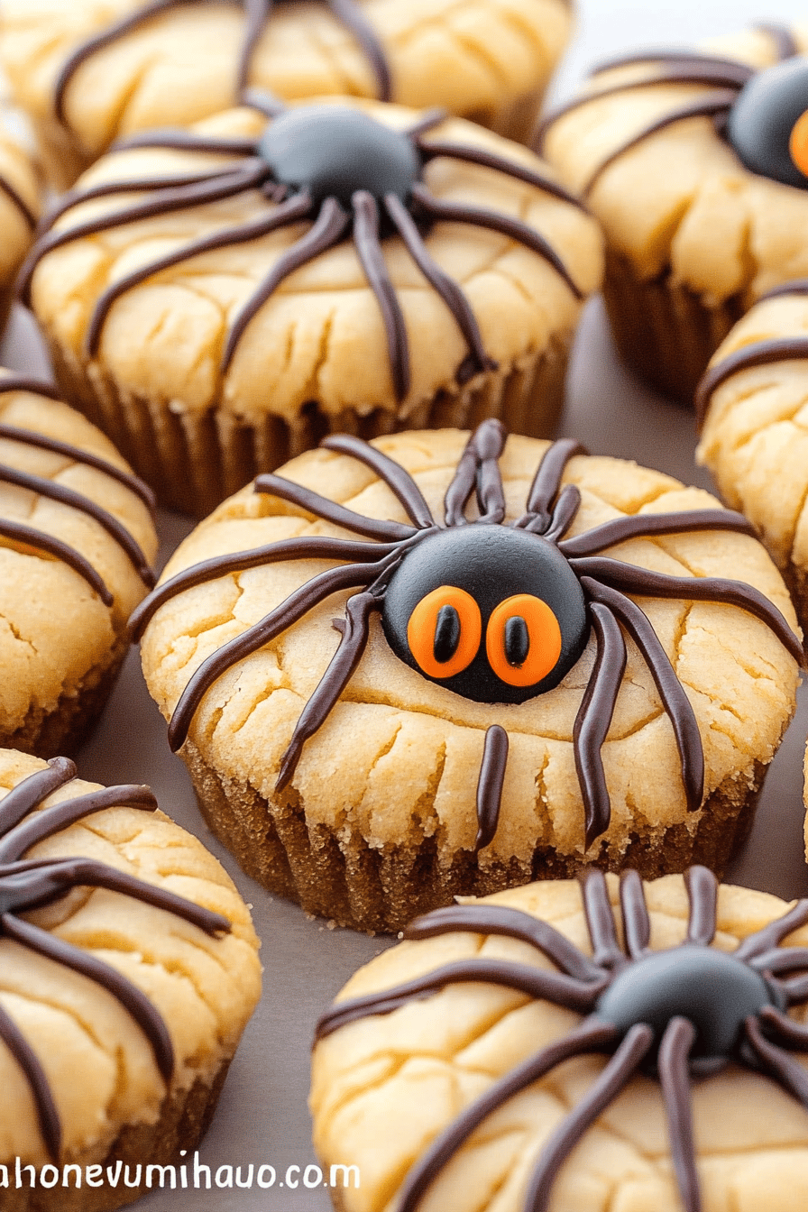 Halloween Spider Cookies ingredients organized and measured on kitchen counter