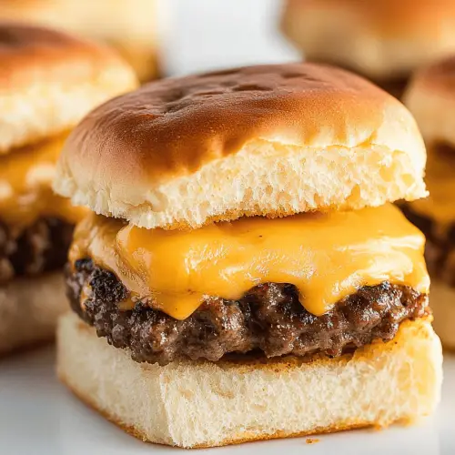 Hawaiian Roll Cheeseburger Sliders