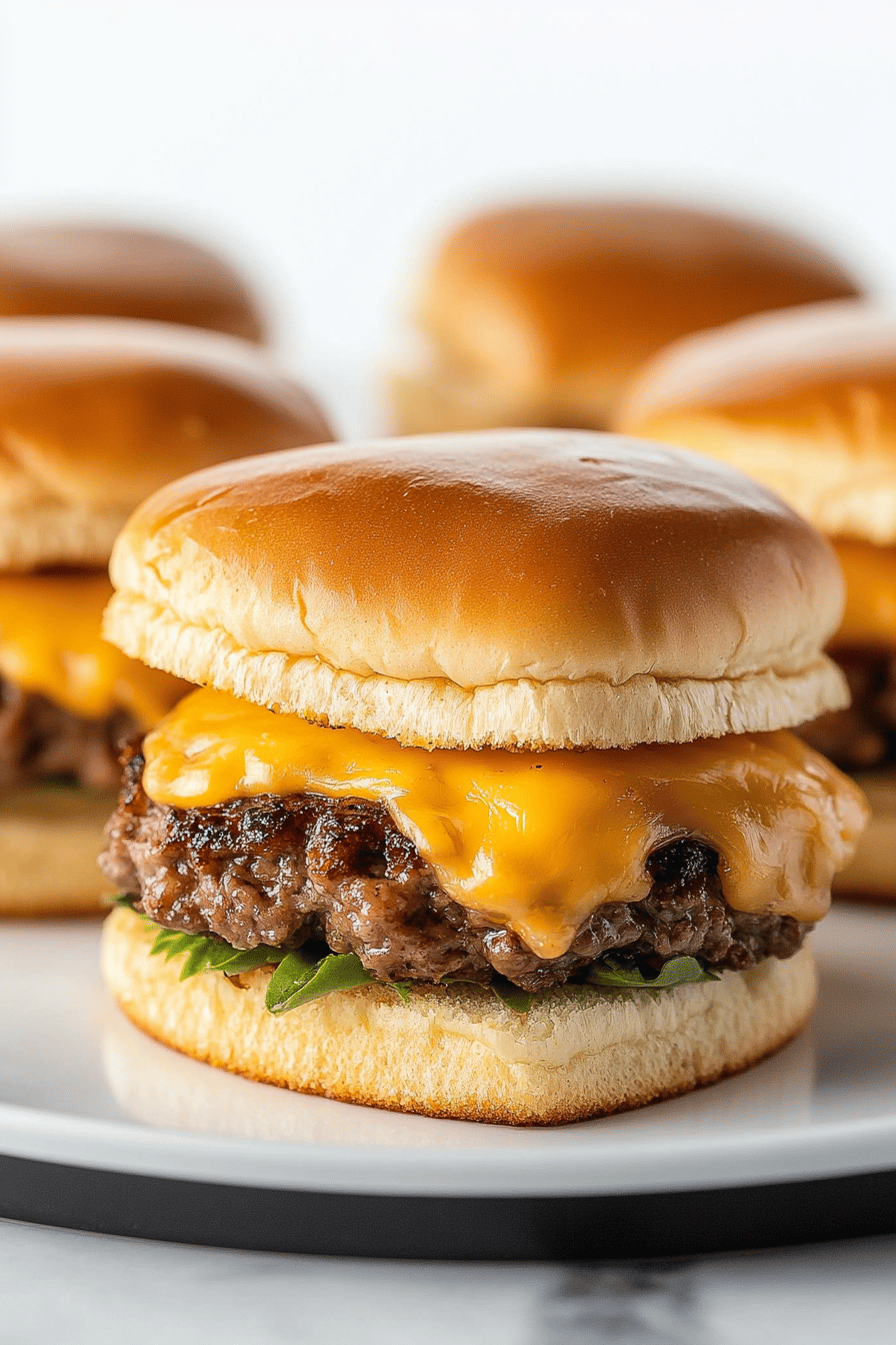 Hawaiian Roll Cheeseburger Sliders final dish beautifully presented and ready to serve