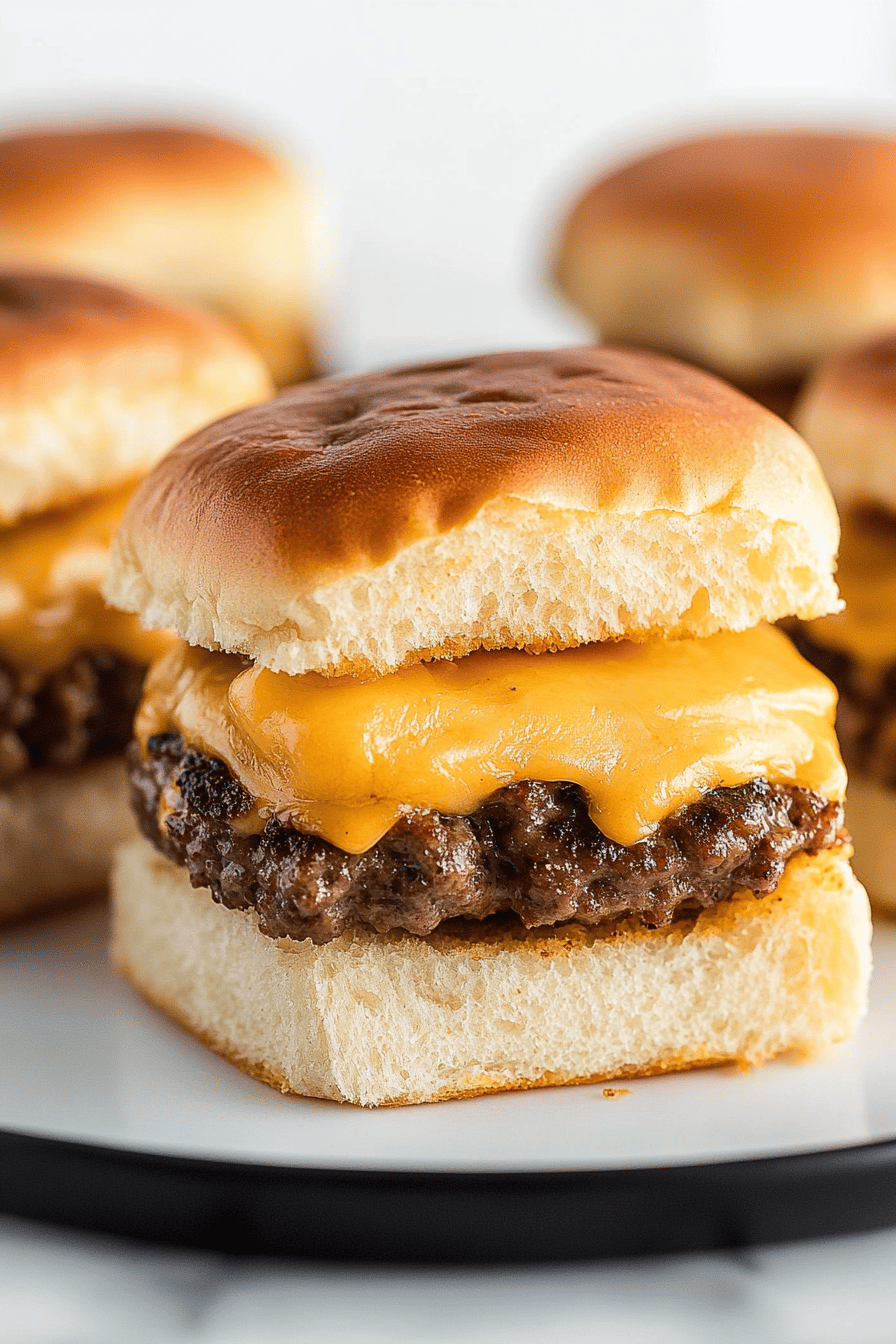 Hawaiian Roll Cheeseburger Sliders