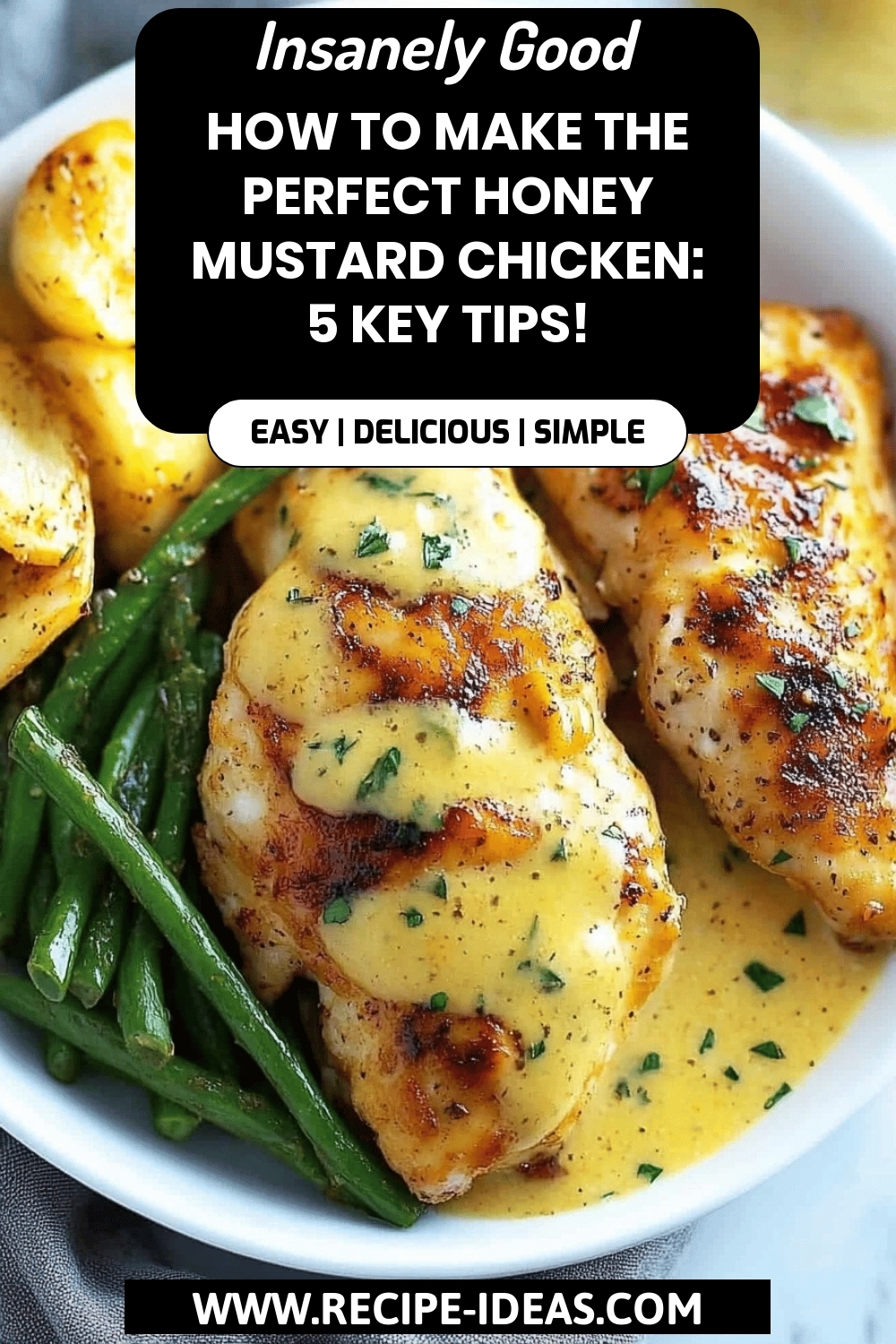 Honey Mustard Chicken final dish beautifully presented and ready to serve