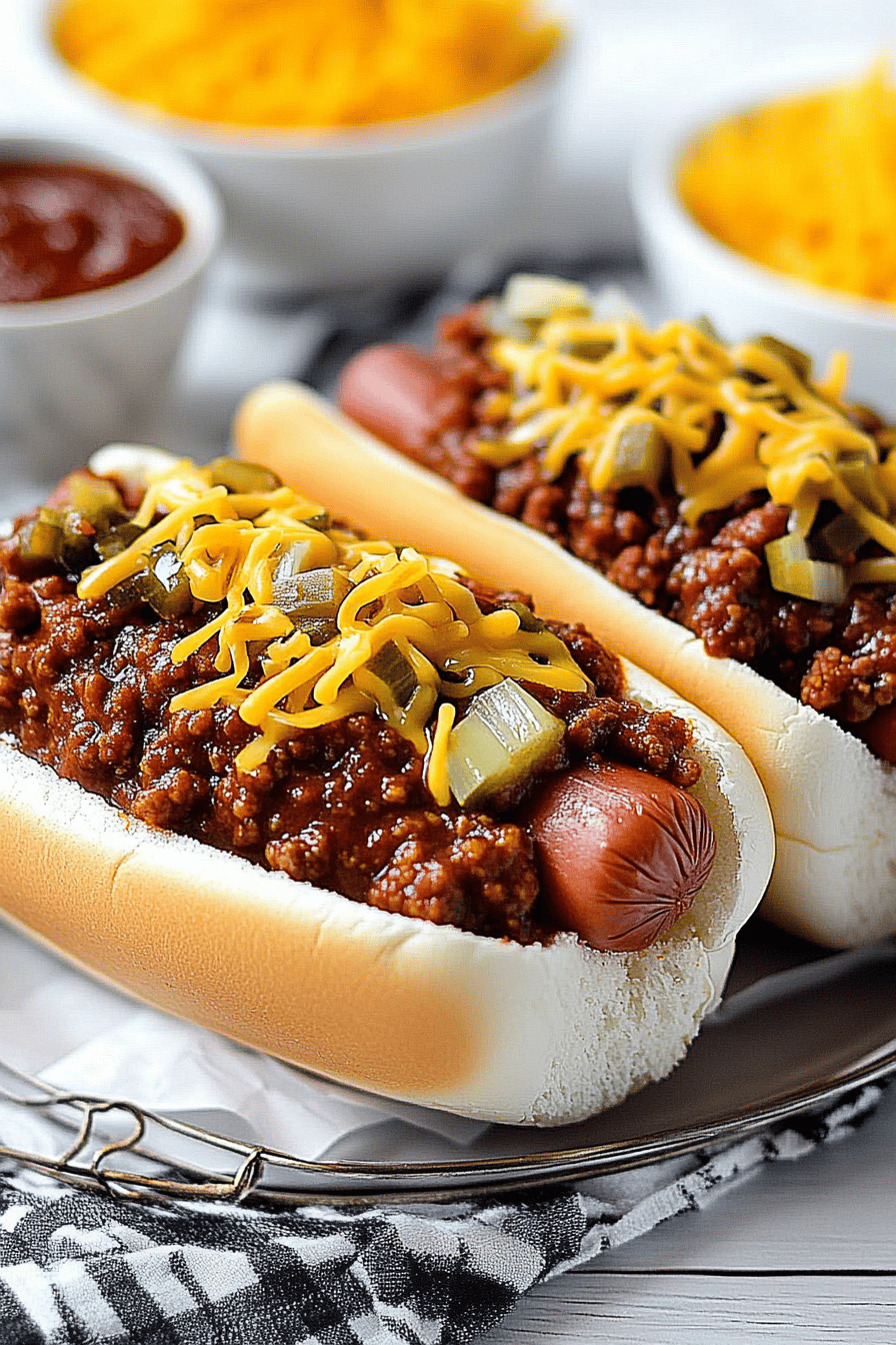 Hot Dog Chili Recipe slice on plate showing perfect texture and swirl pattern