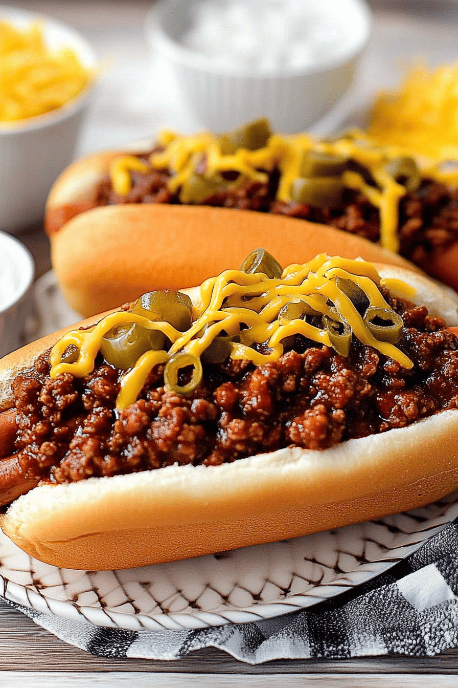 Hot Dog Chili Recipe final dish beautifully presented and ready to serve