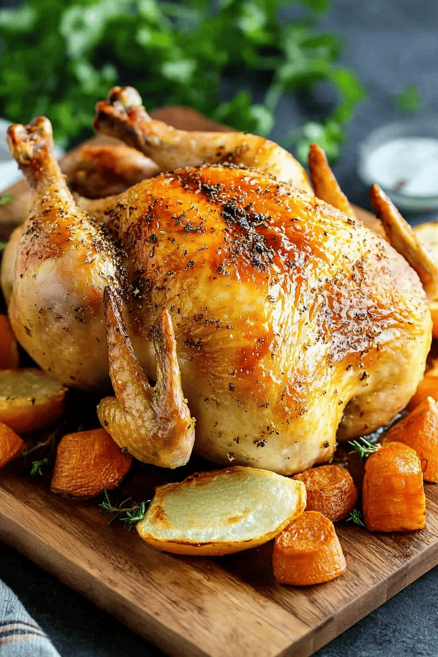 Ina Garten Roast Chicken ingredients organized and measured on kitchen counter