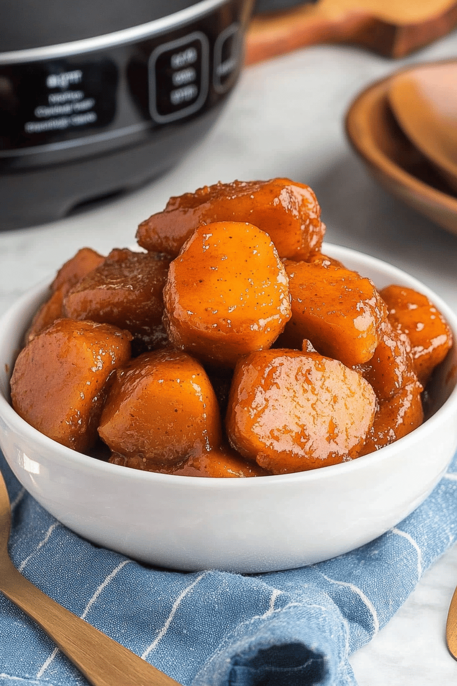 Instant Pot Candied Yams final dish beautifully presented and ready to serve