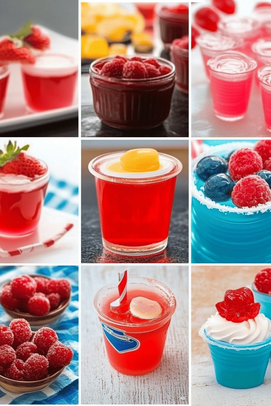 Jello Shots Recipe ingredients organized and measured on kitchen counter