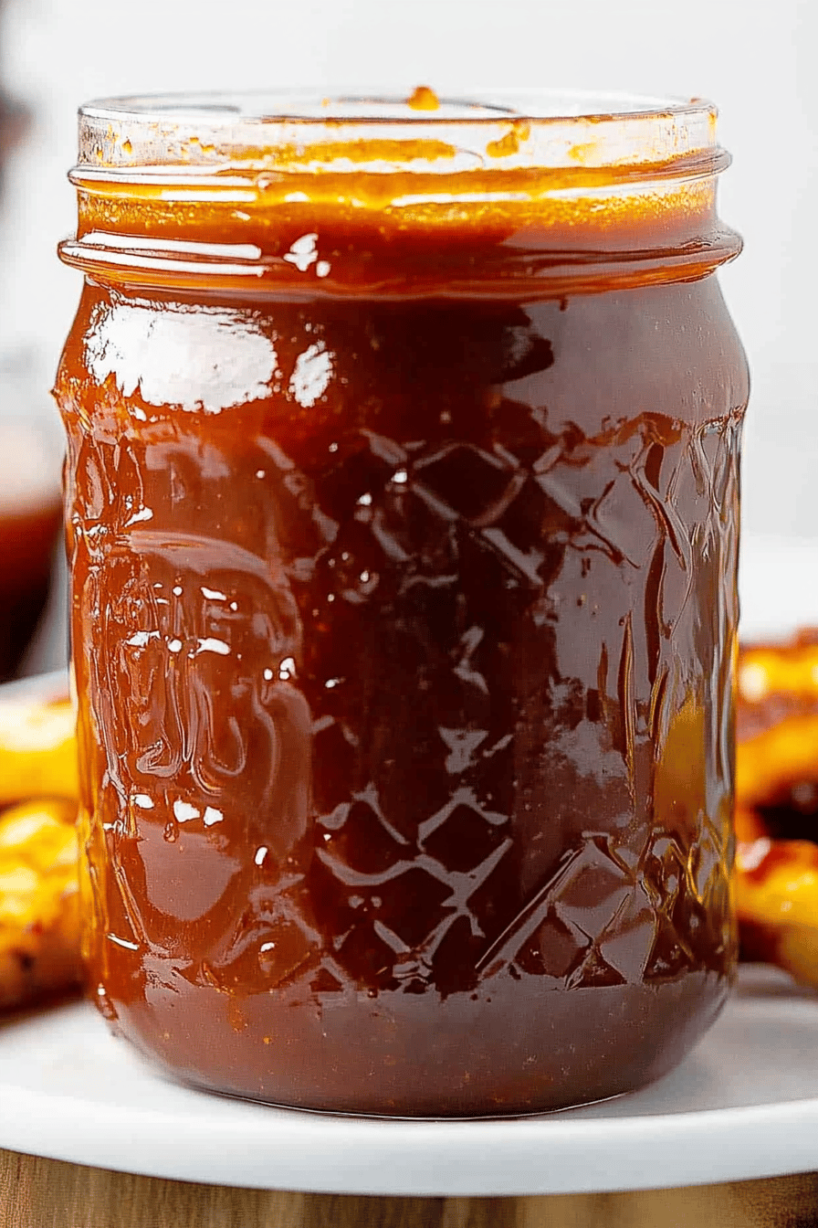 Kansas City BBQ Sauce Recipe ingredients organized and measured on kitchen counter