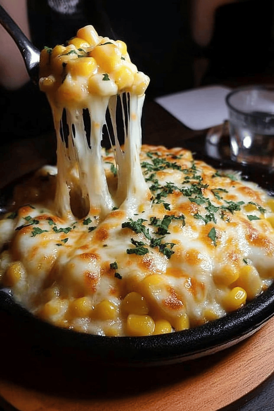 Korean Corn Cheese slice on plate showing perfect texture and swirl pattern