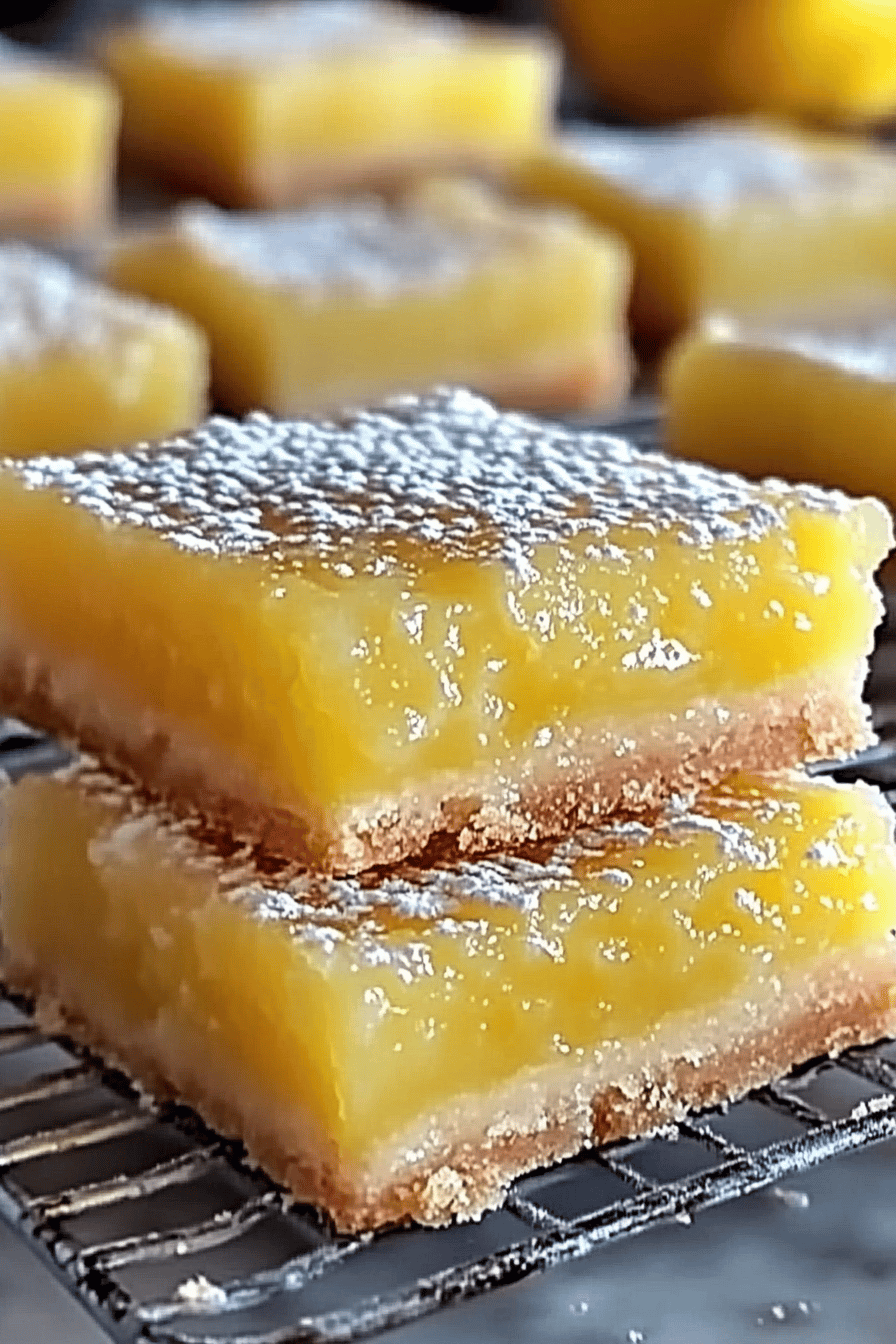 Lemon Bars Recipe slice on plate showing perfect texture and swirl pattern