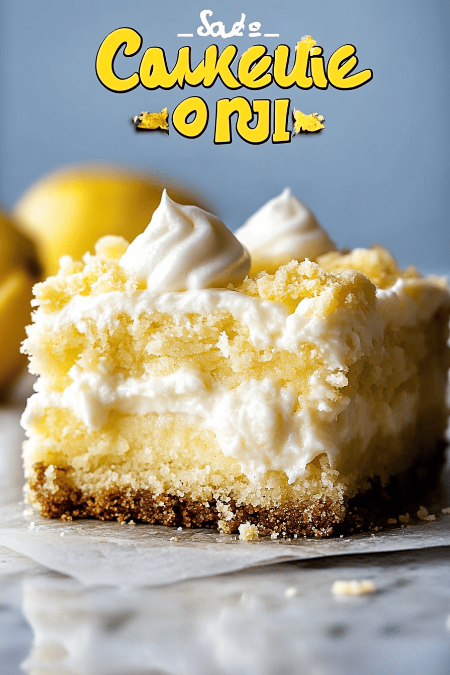 Lemon Cream Cheese Dump Cake ingredients organized and measured on kitchen counter