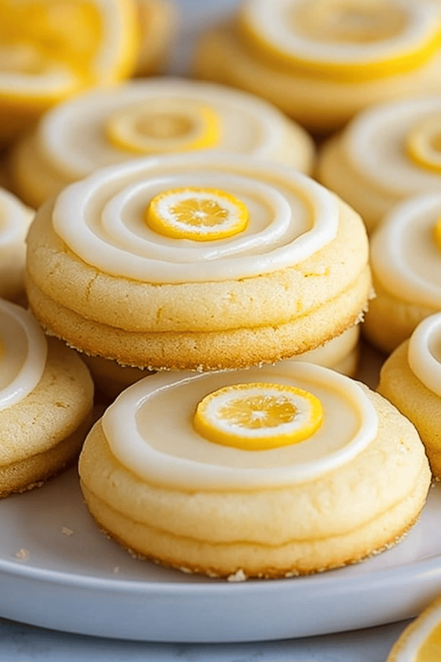 Lemon Frosted Cookies ingredients organized and measured on kitchen counter