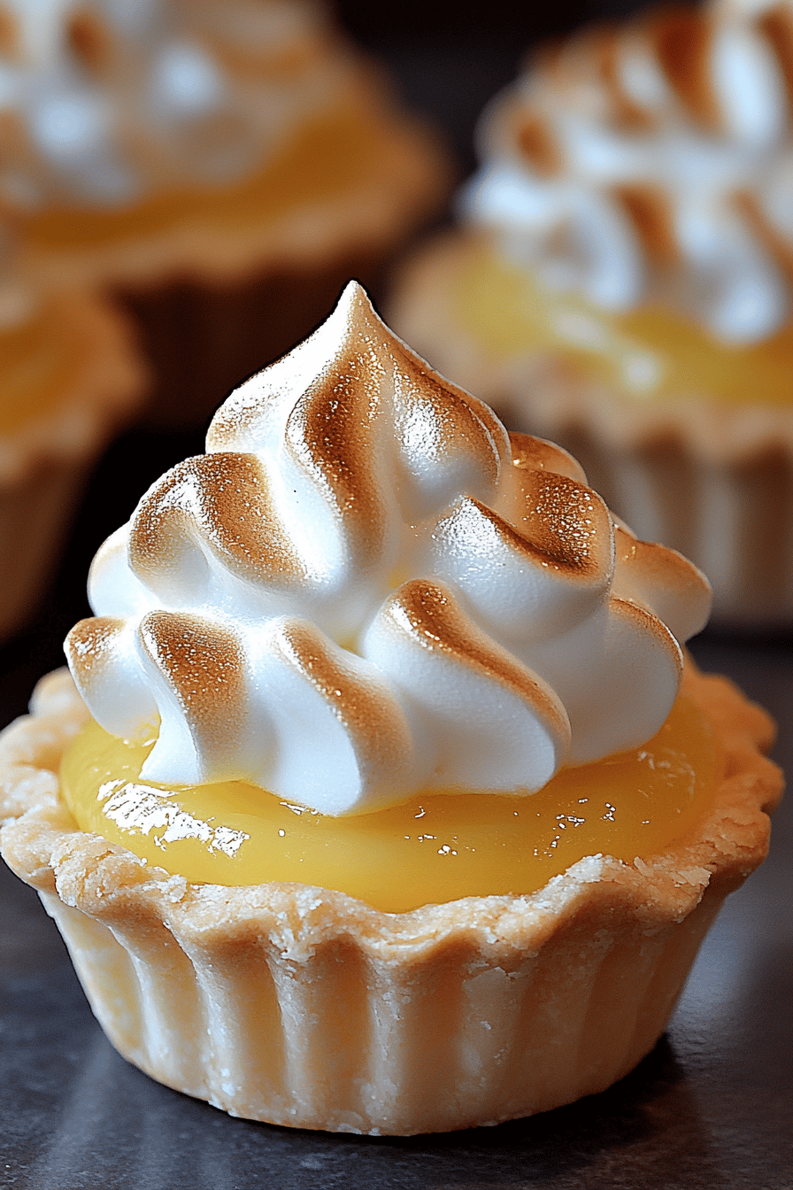 Lemon Meringue Pie Bites slice on plate showing perfect texture and swirl pattern