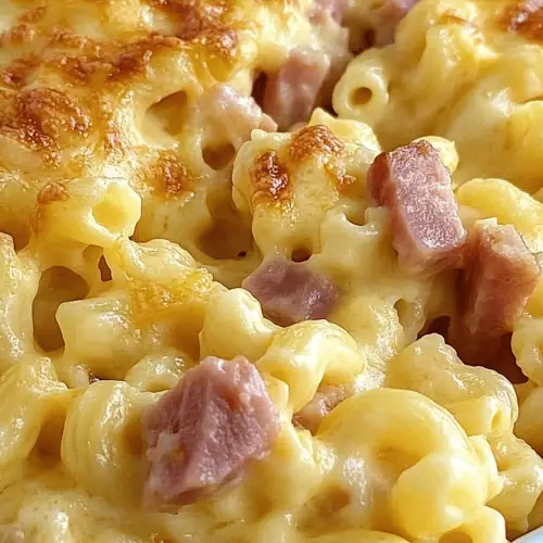 Macaroni Cheese Ham Casserole
