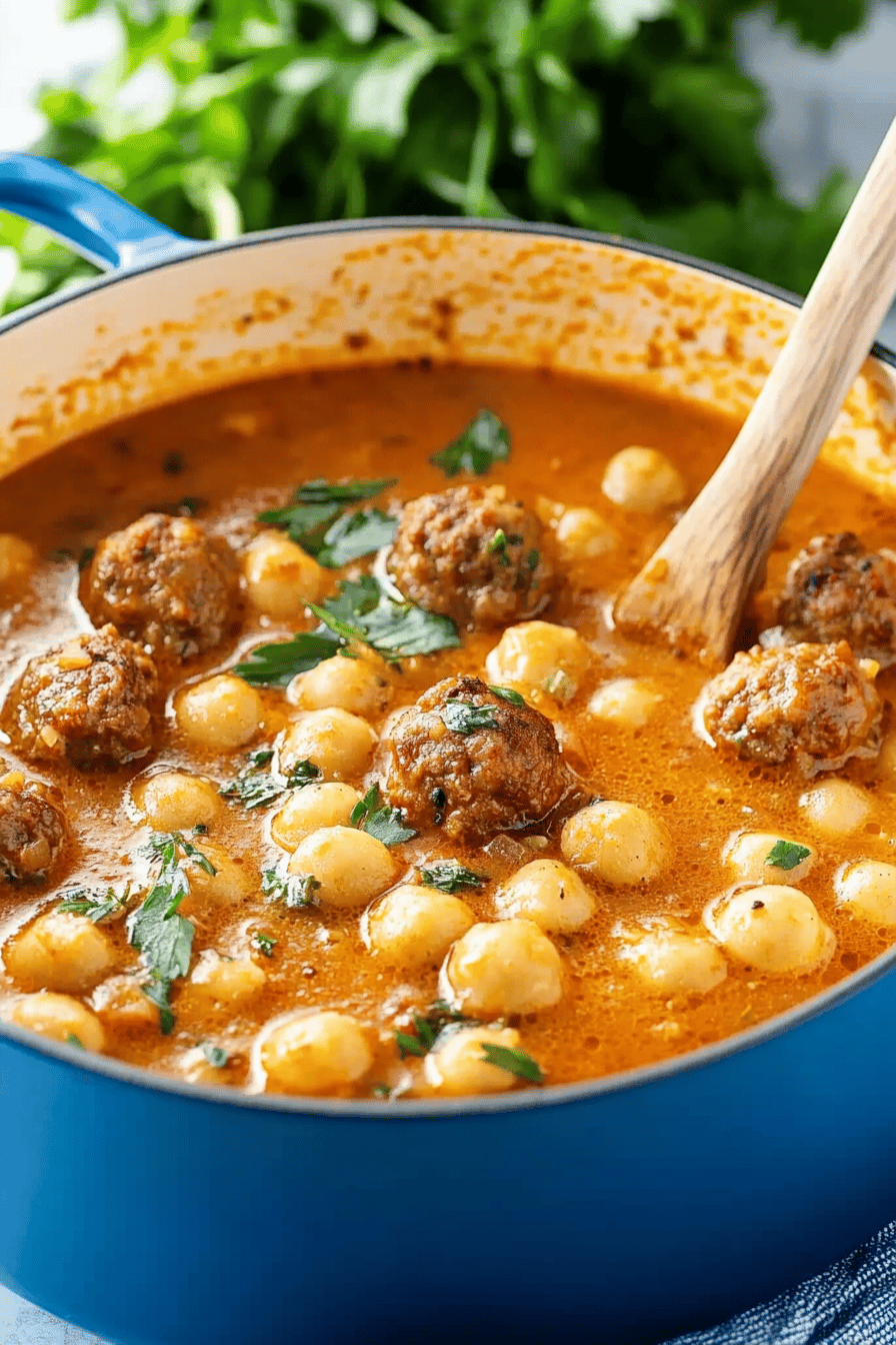 Meatball Soup Recipe final dish beautifully presented and ready to serve