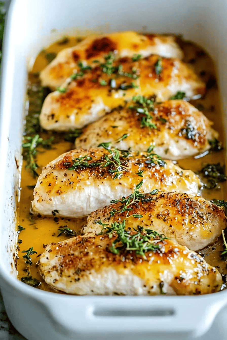 Melt-in-Your-Mouth Chicken Breasts ingredients organized and measured on kitchen counter