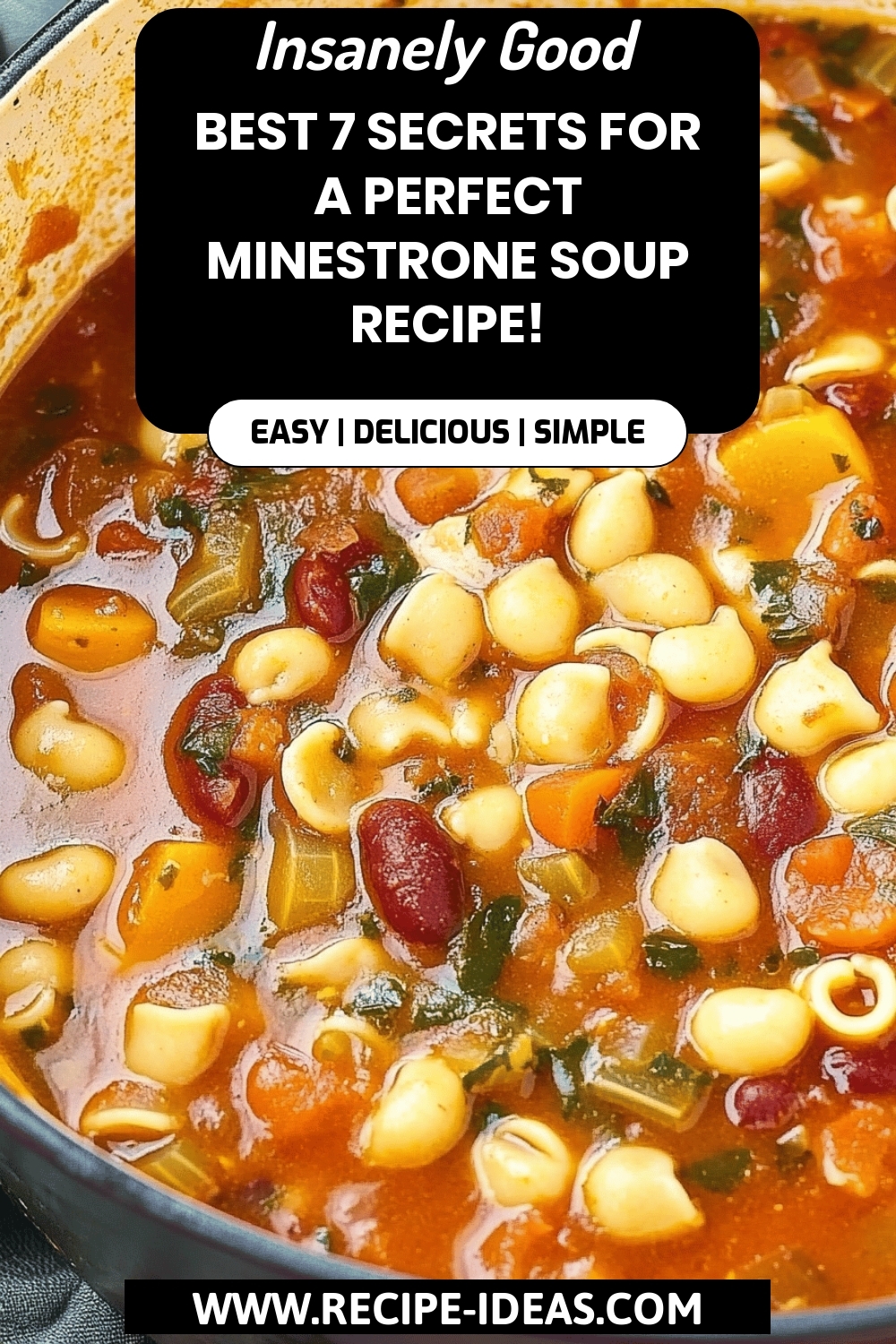 Minestrone Soup Recipe final dish beautifully presented and ready to serve